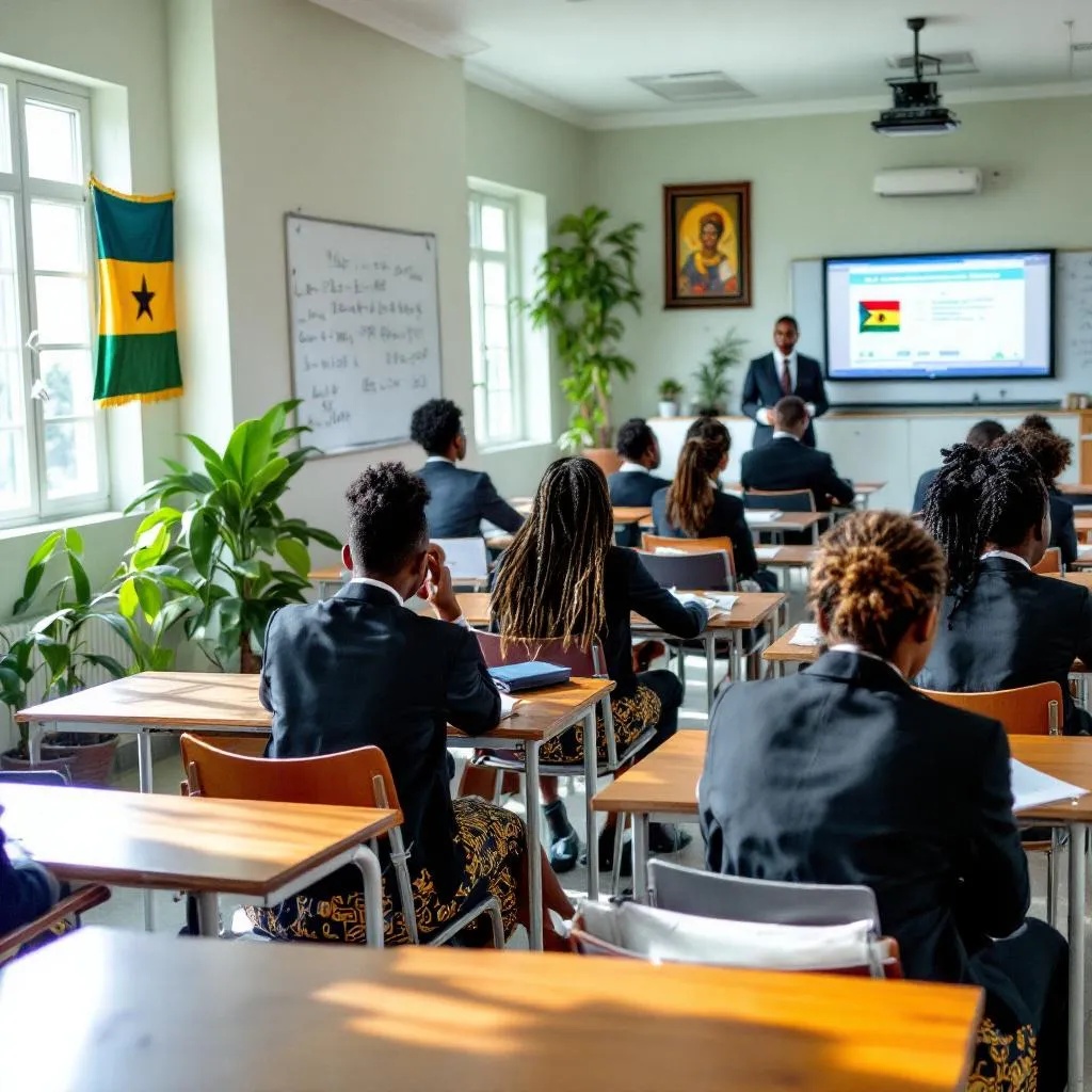 College students in lecture hall